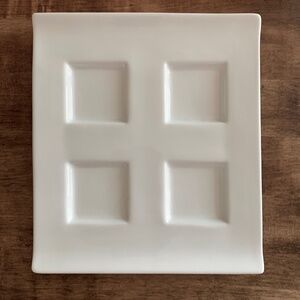 Fortessa "Fortaluxe" Square 4-Section Appetizer Plate | Porcelain | Germany